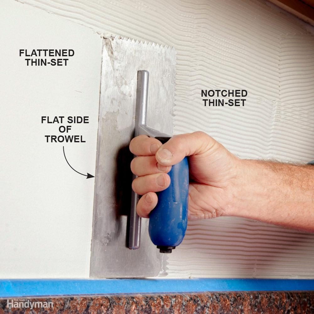Flatten Thin-Set Before Installing Mosaic Tile