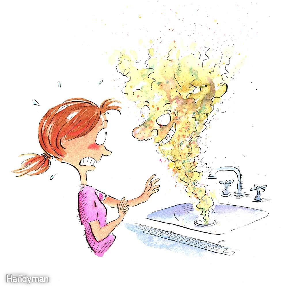 Chlorinate a Stinky Drain