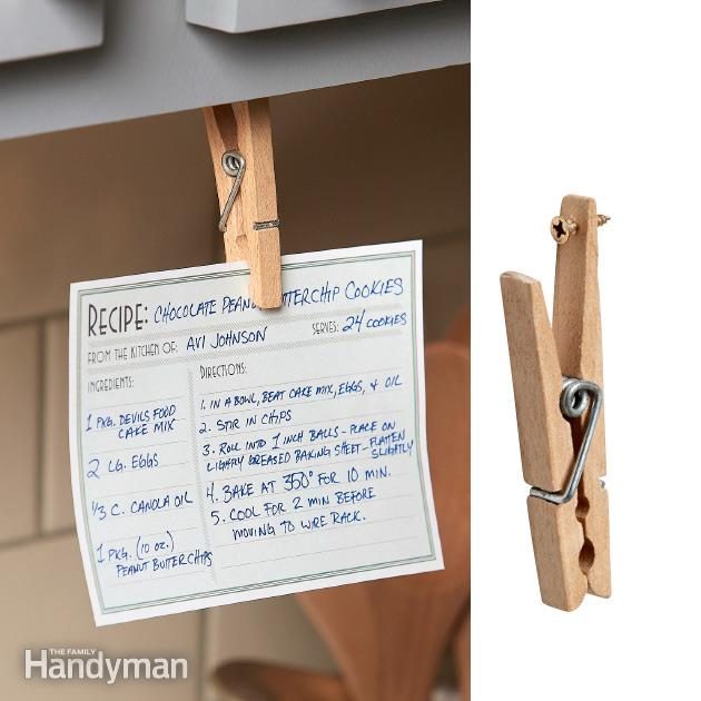 Flip-Down Recipe Holder