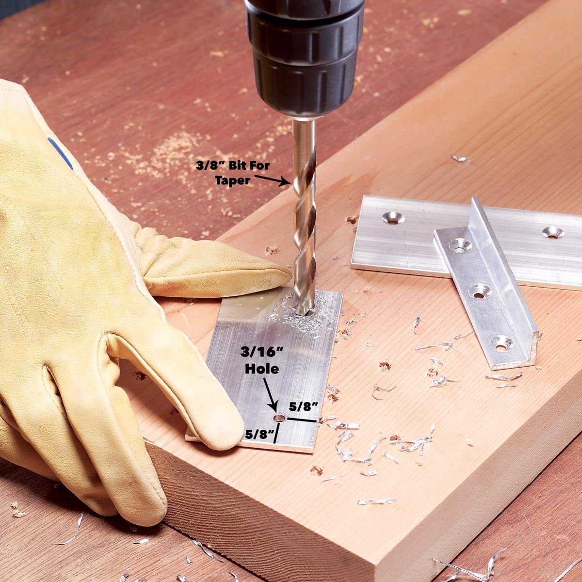 Drill screw holes