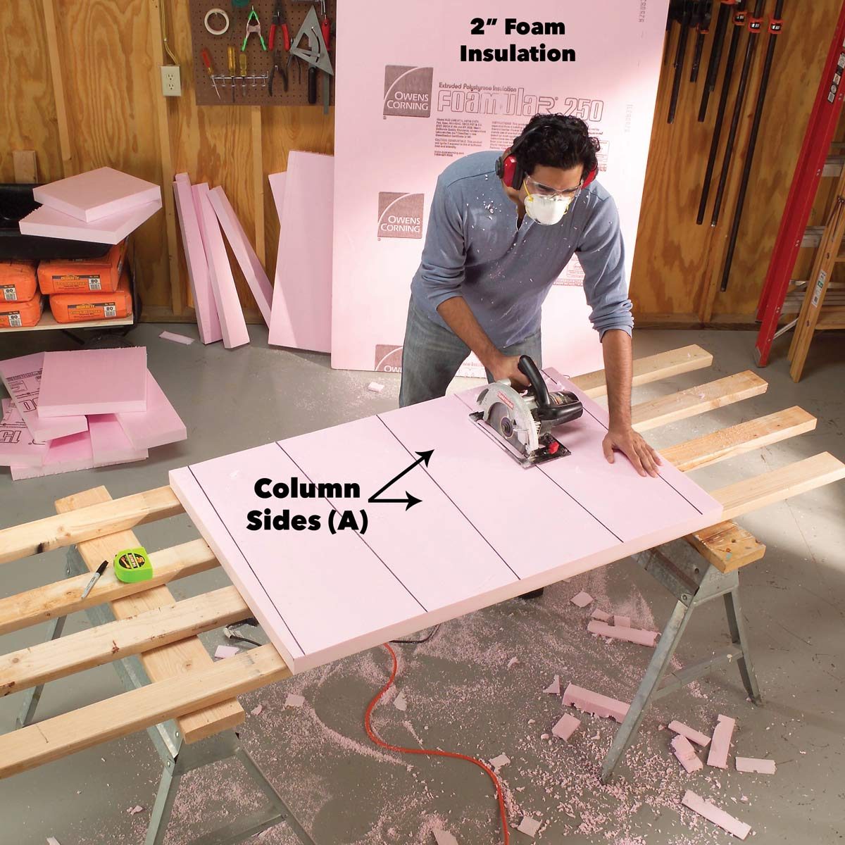 Cut foam pieces