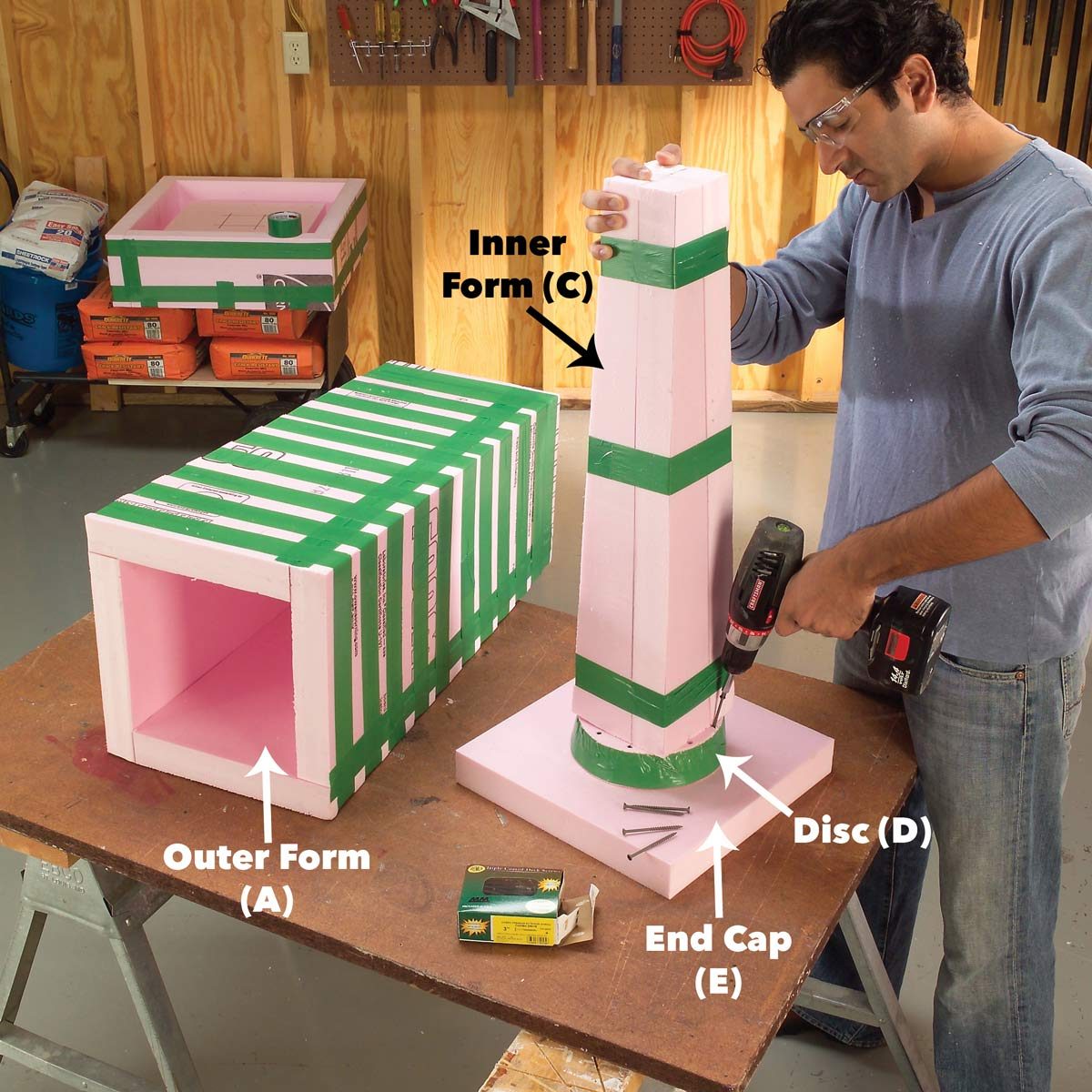 assemble the column
