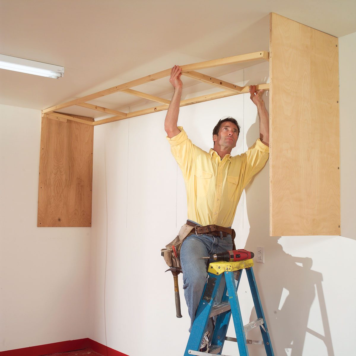 Set the top ladder in place