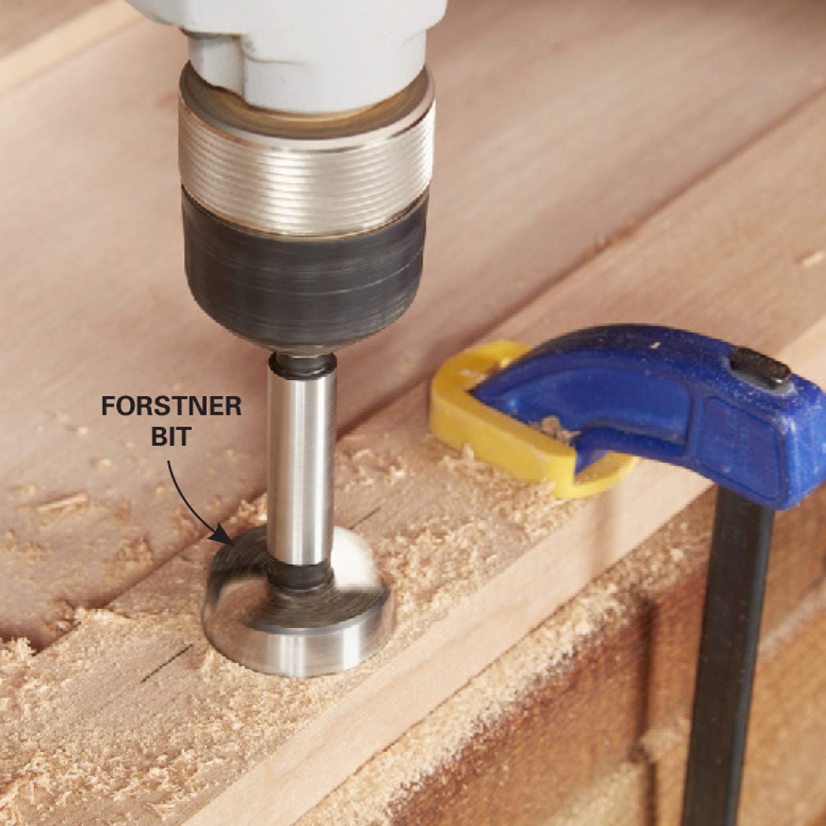 3. Drill the cup hole
