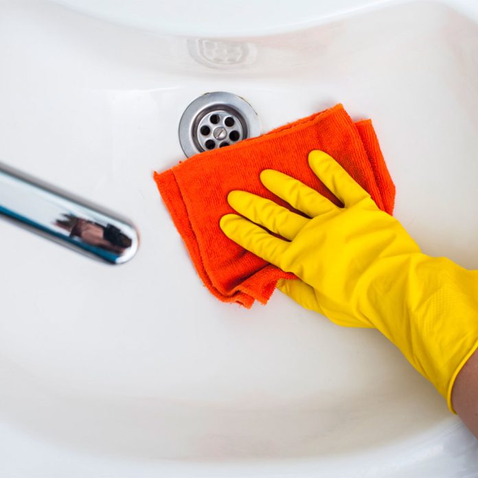 Simple Soft Scrub clean white sink