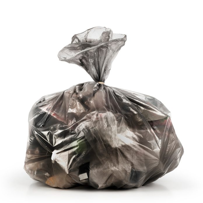 garbage bag tied