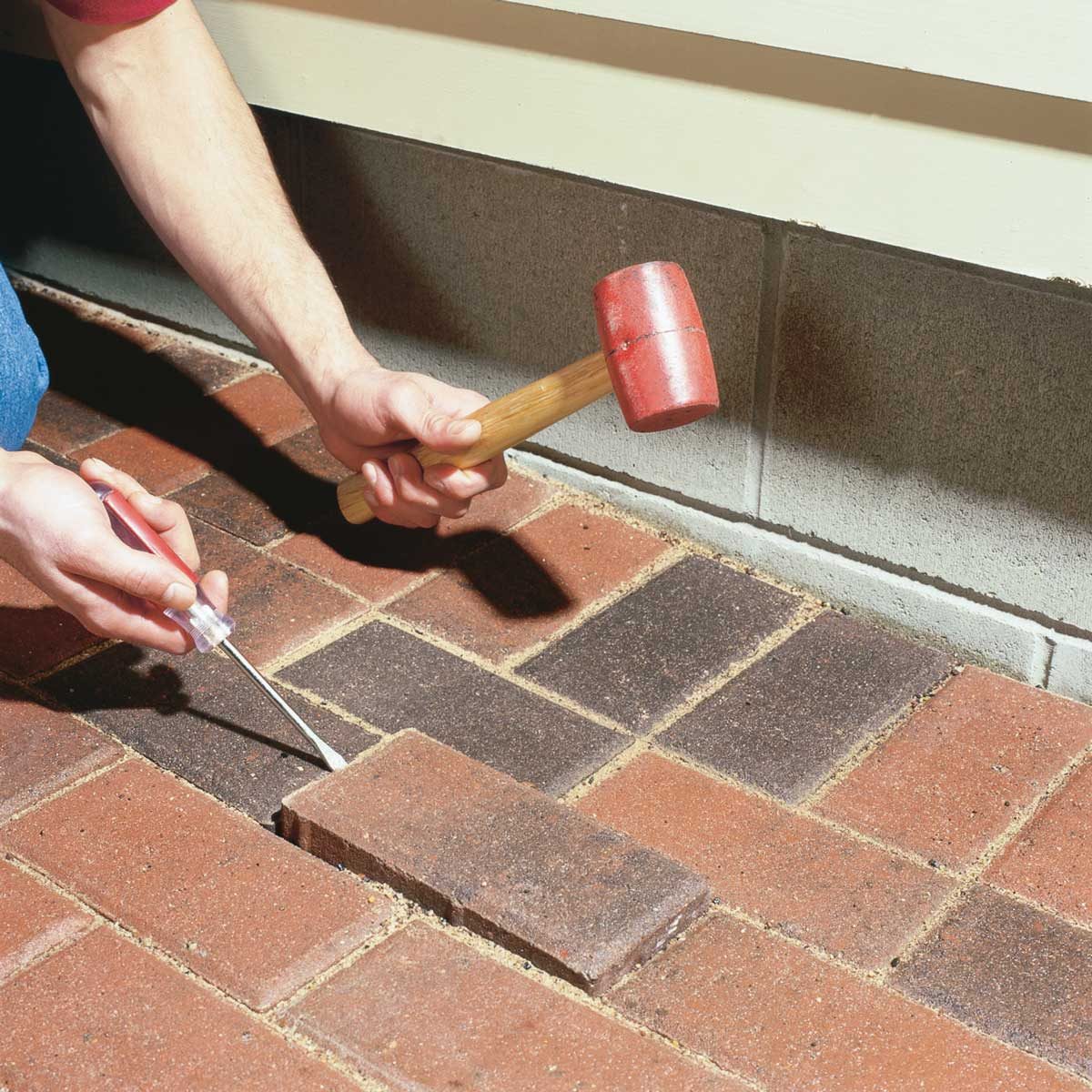Raise Sunken Patio Pavers