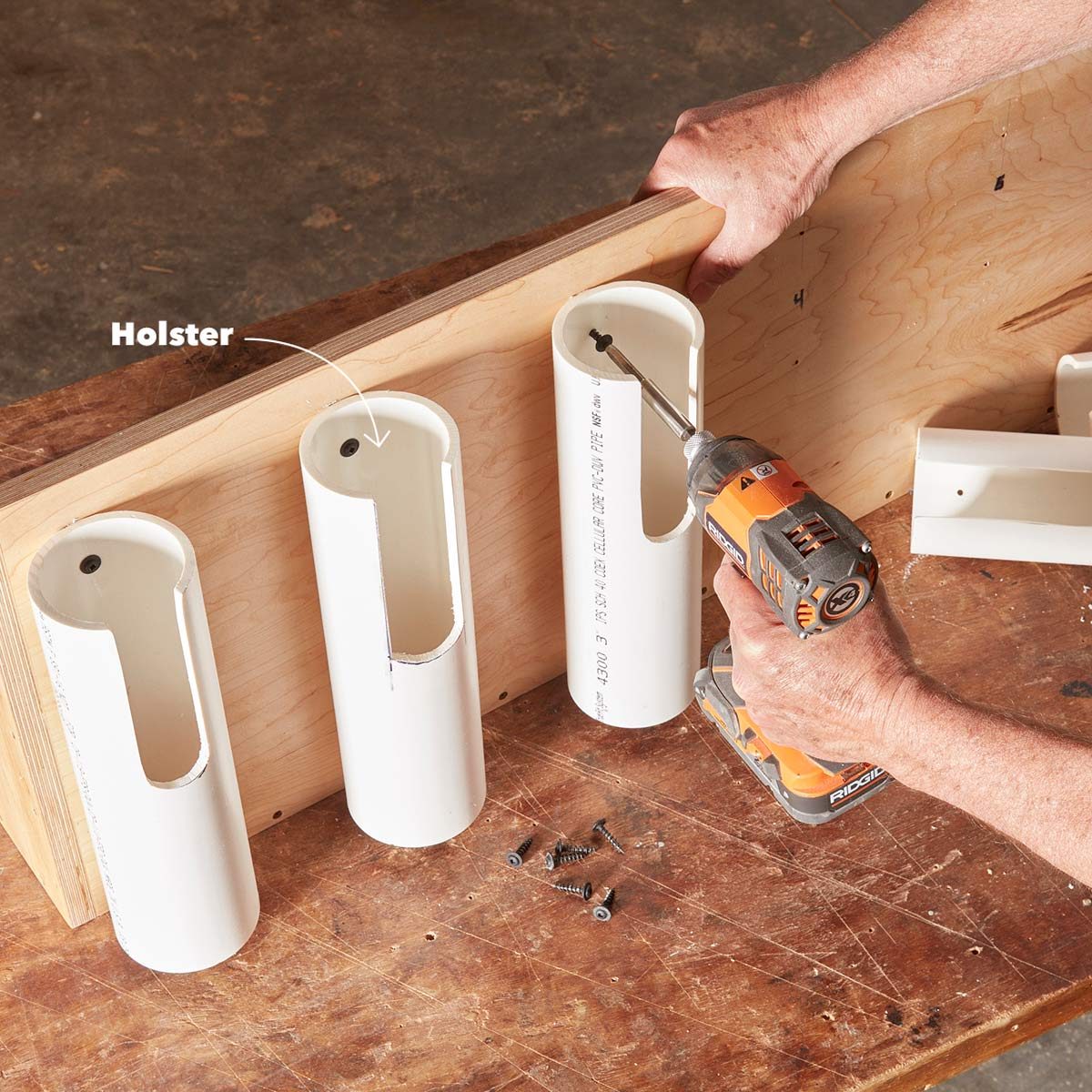PVC pipe holsters project