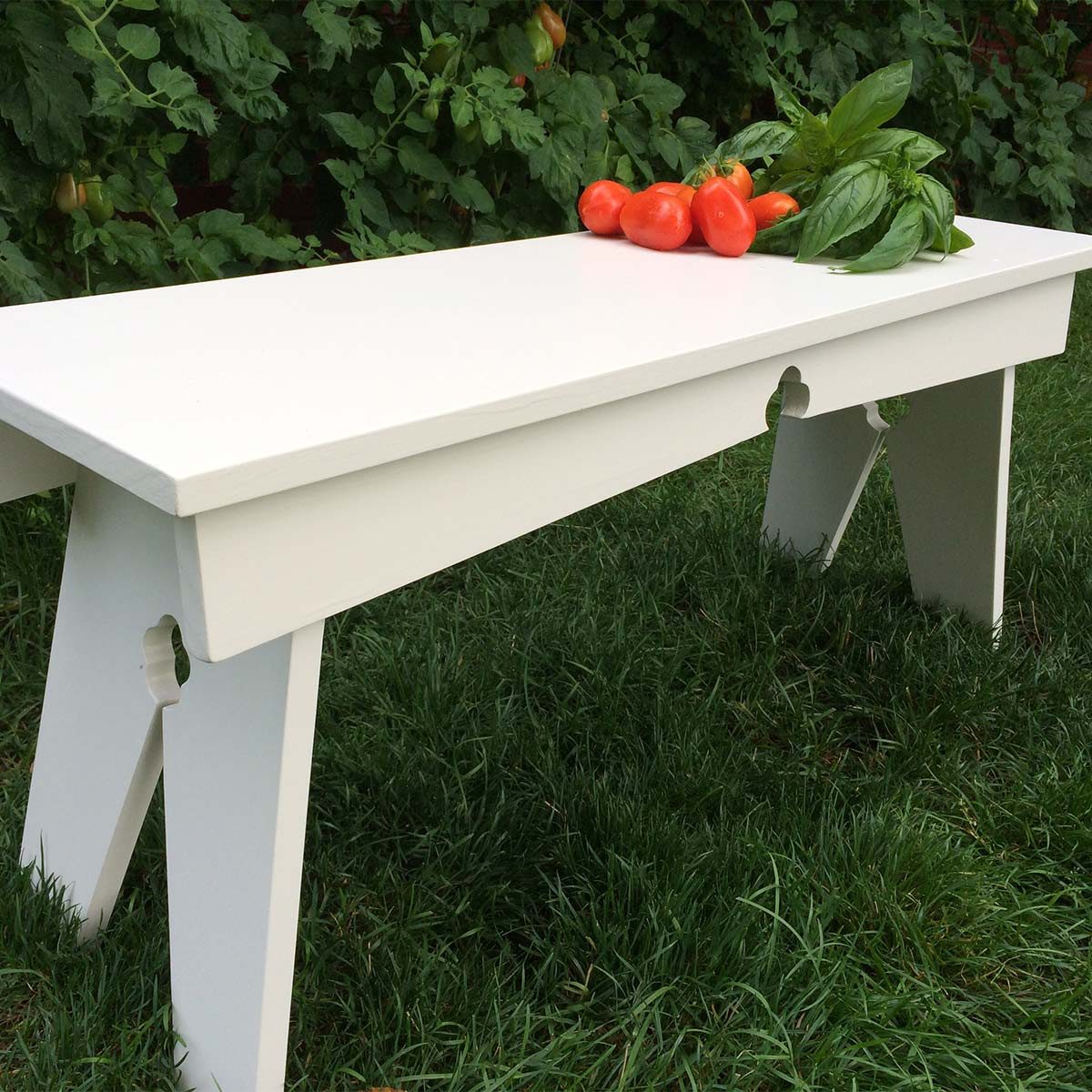 North Woods Bench in White