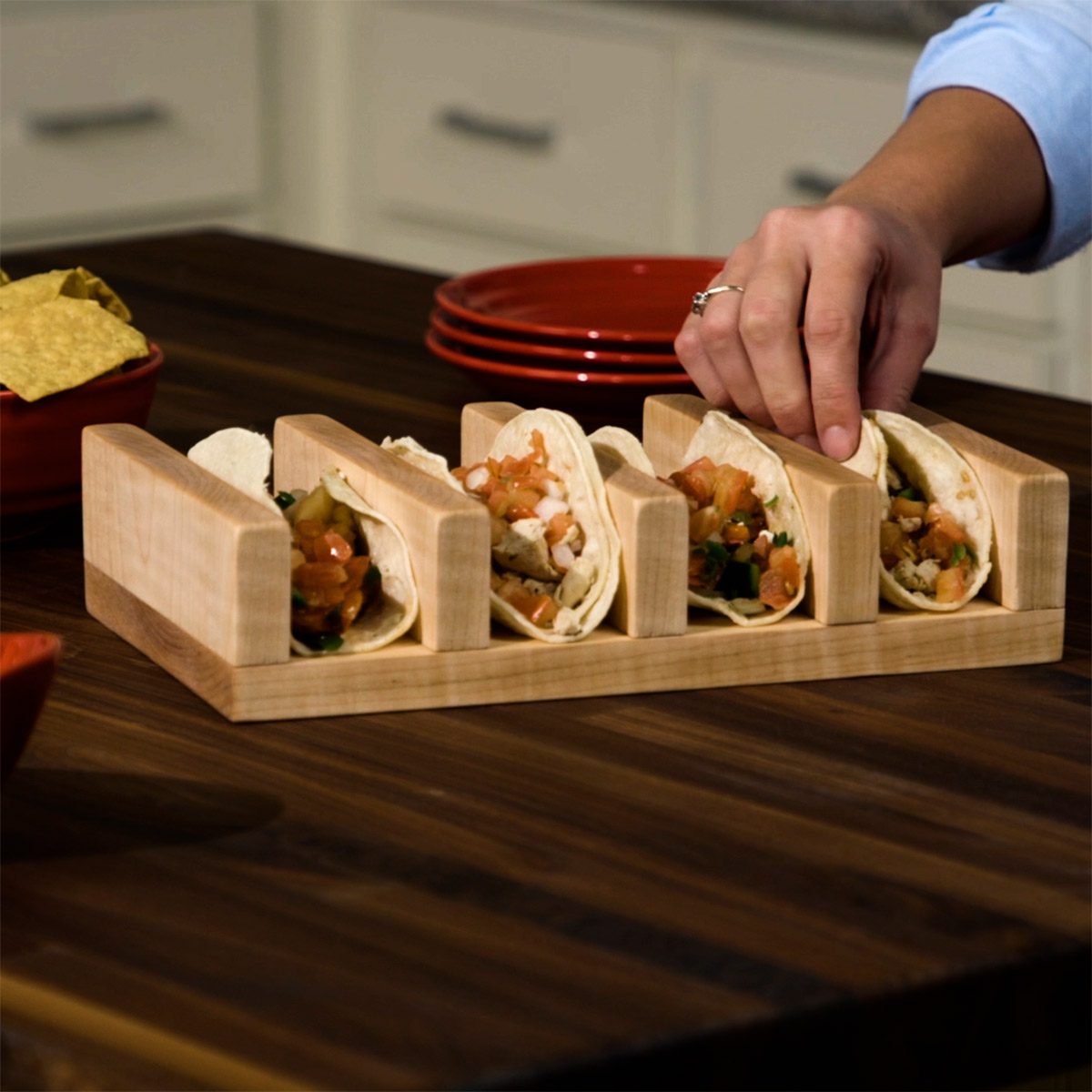 taco holder finished