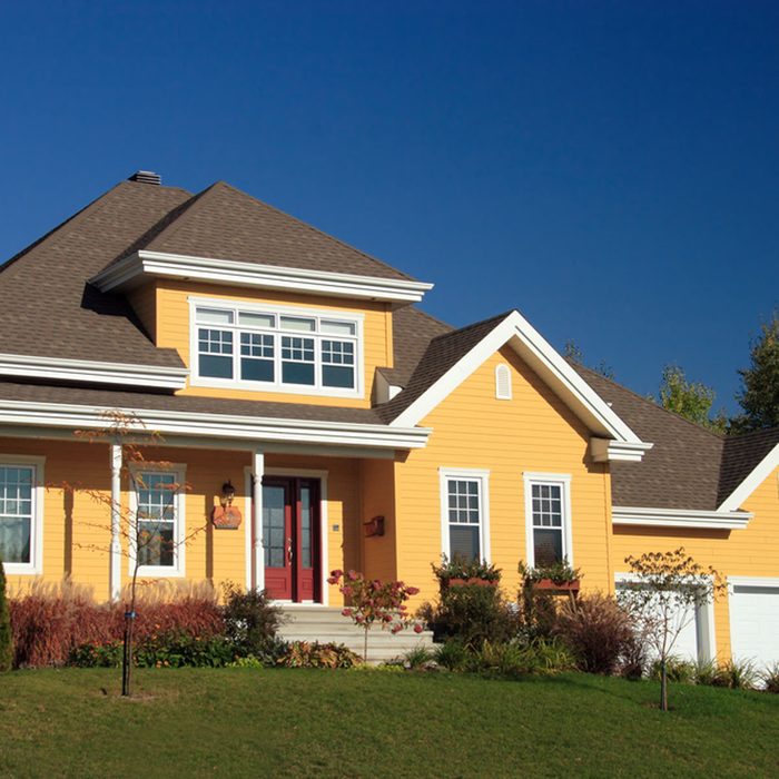 yellow exterior home color house red door home trends