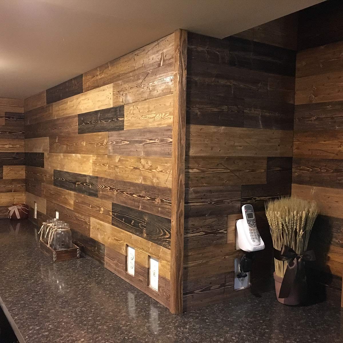 DIY Pine Accent Wall