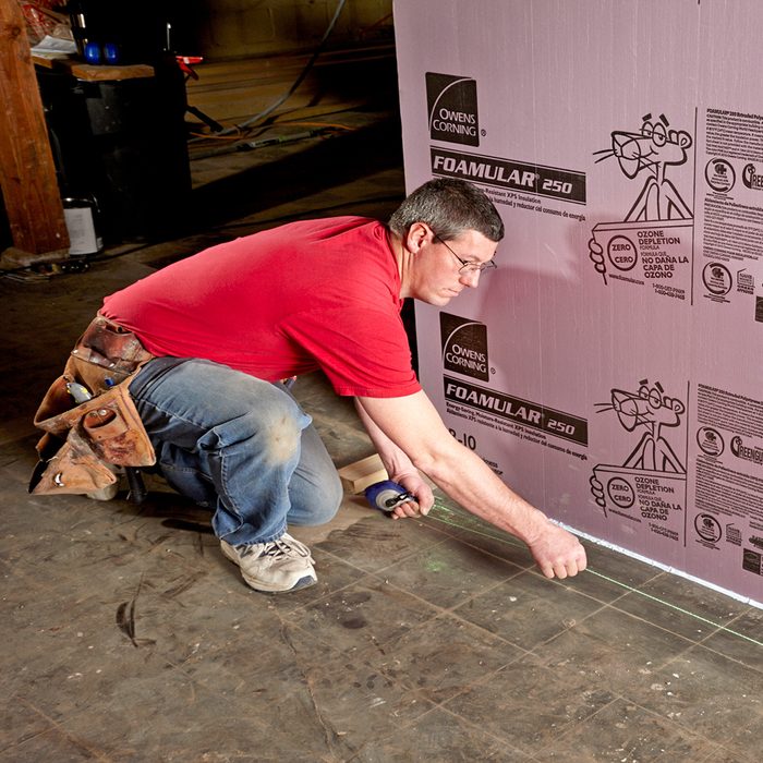 Snap lines on the floor | Construction Pro Tips