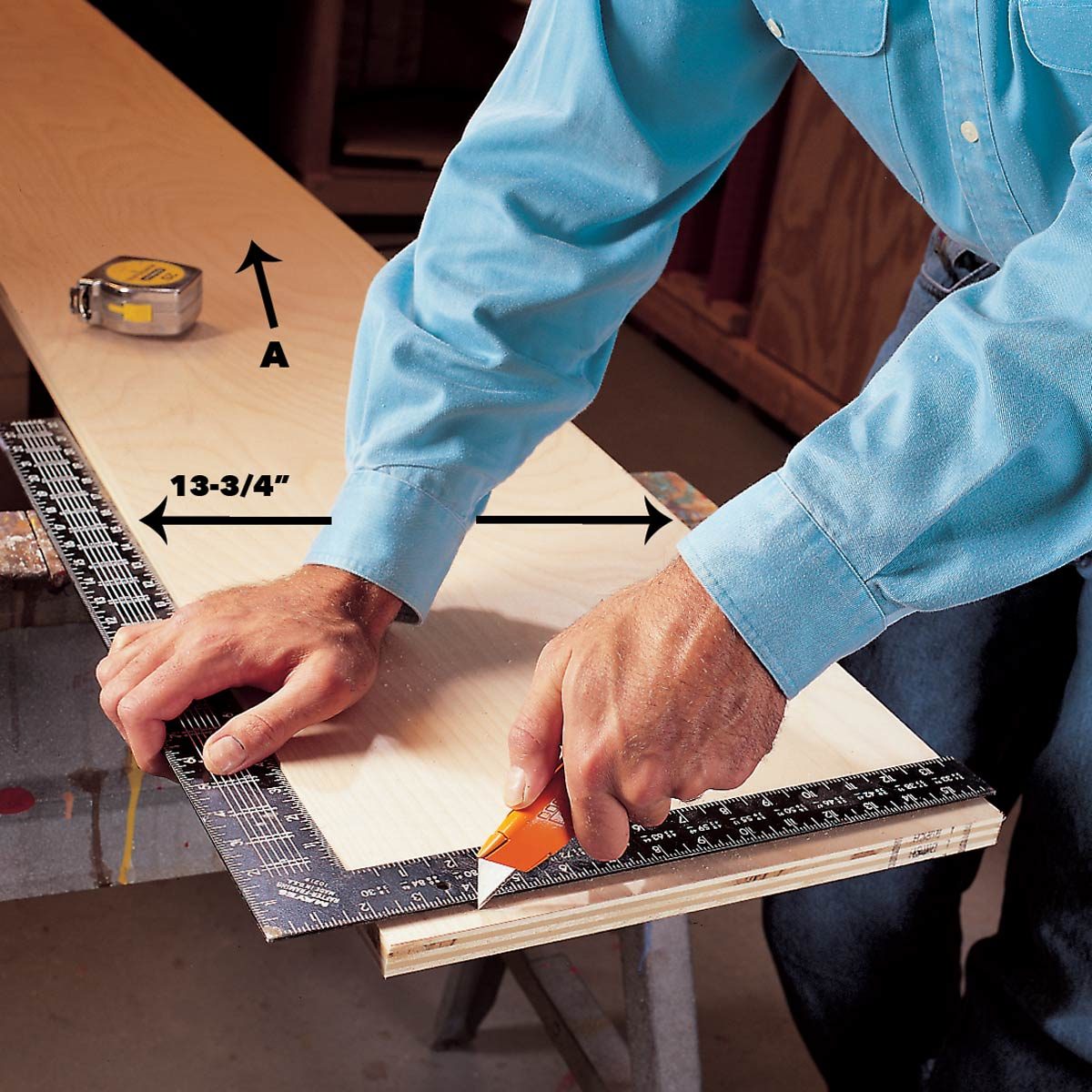 Cut plywood ends