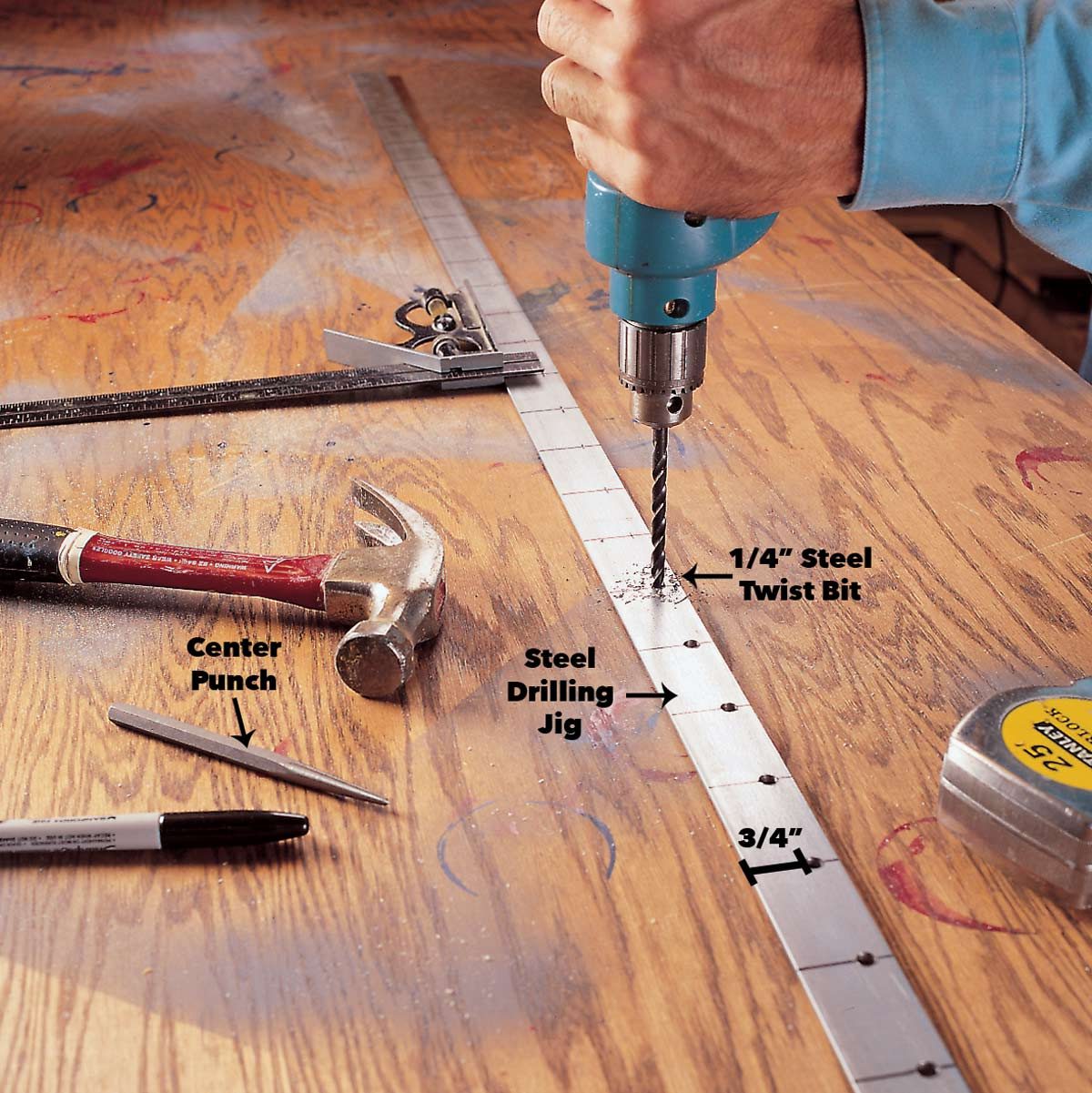 jig for shelf holes