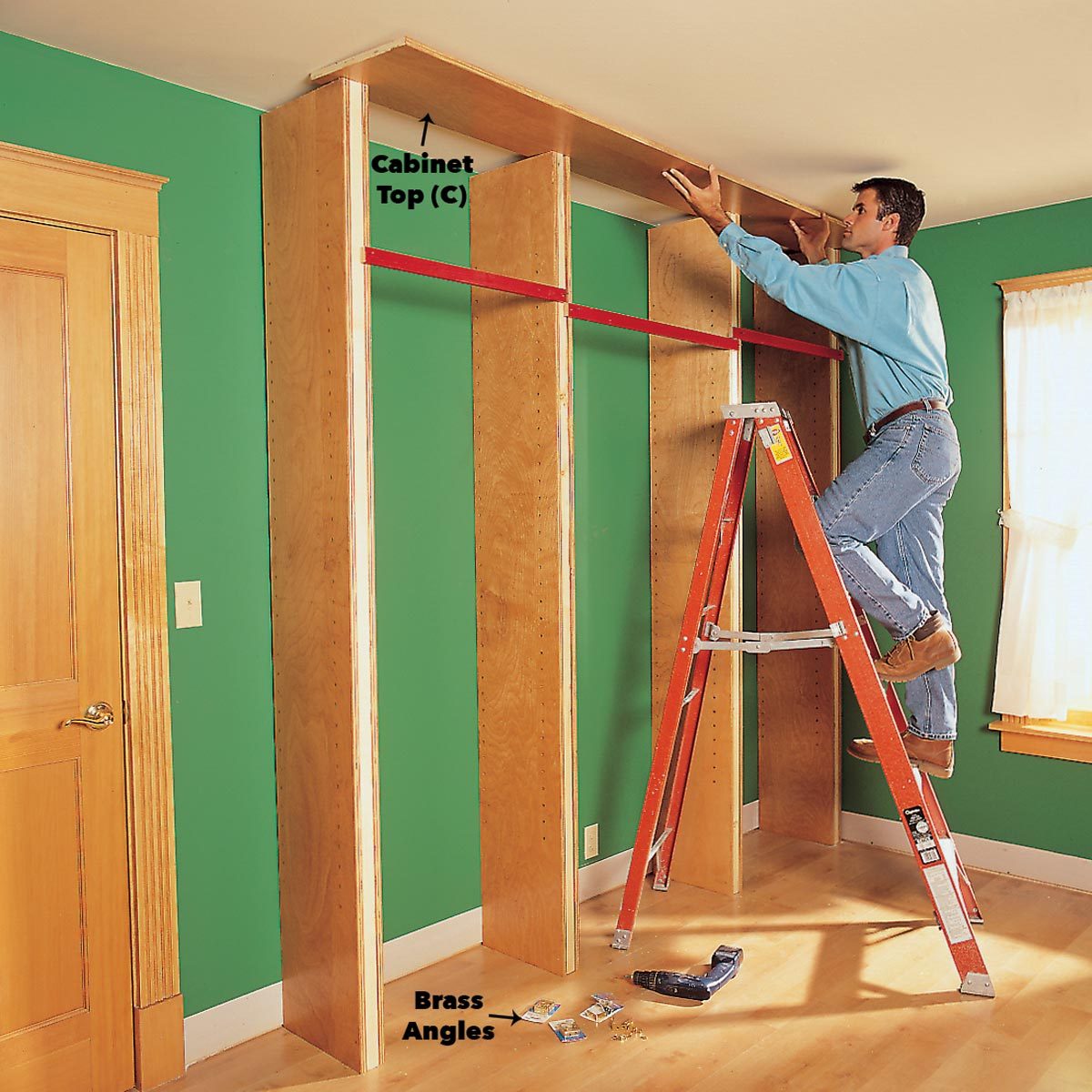 install cabinet top