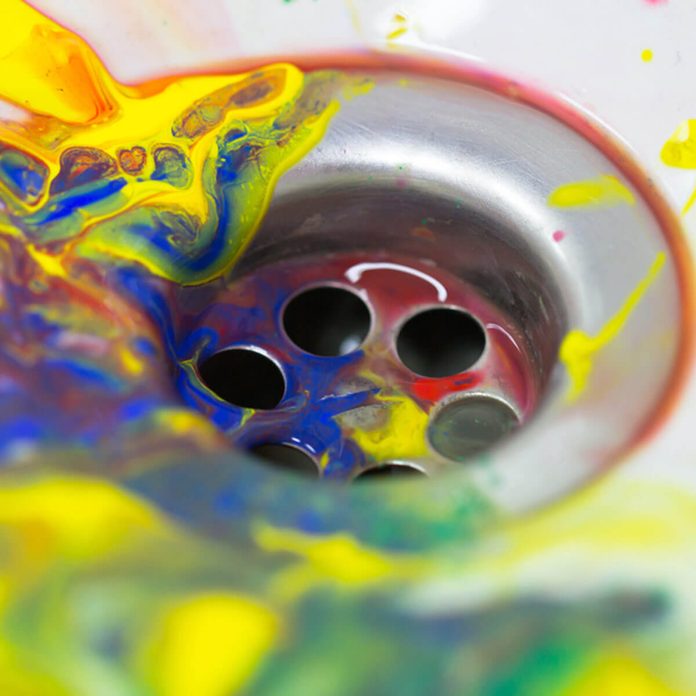 Don't Pour paint down the drain