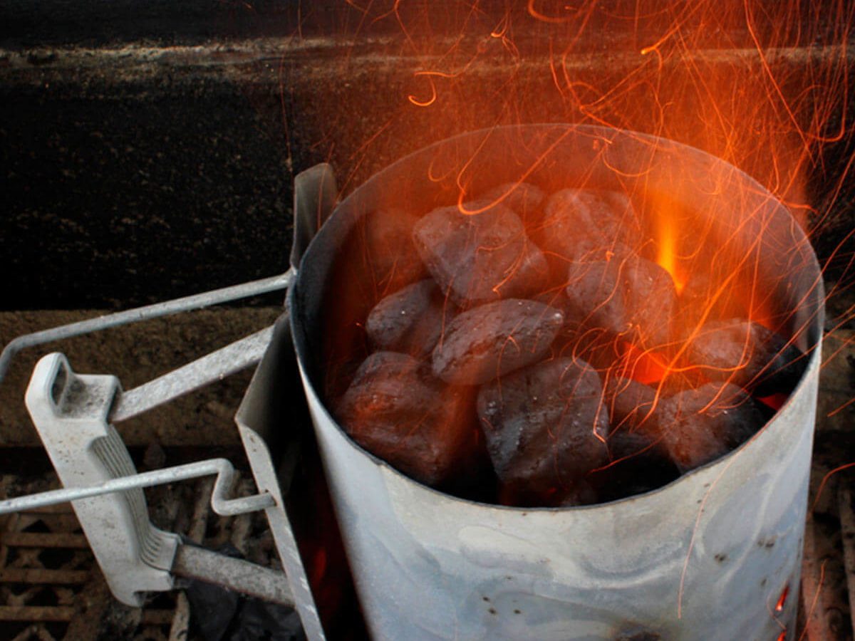 Charcoal fire