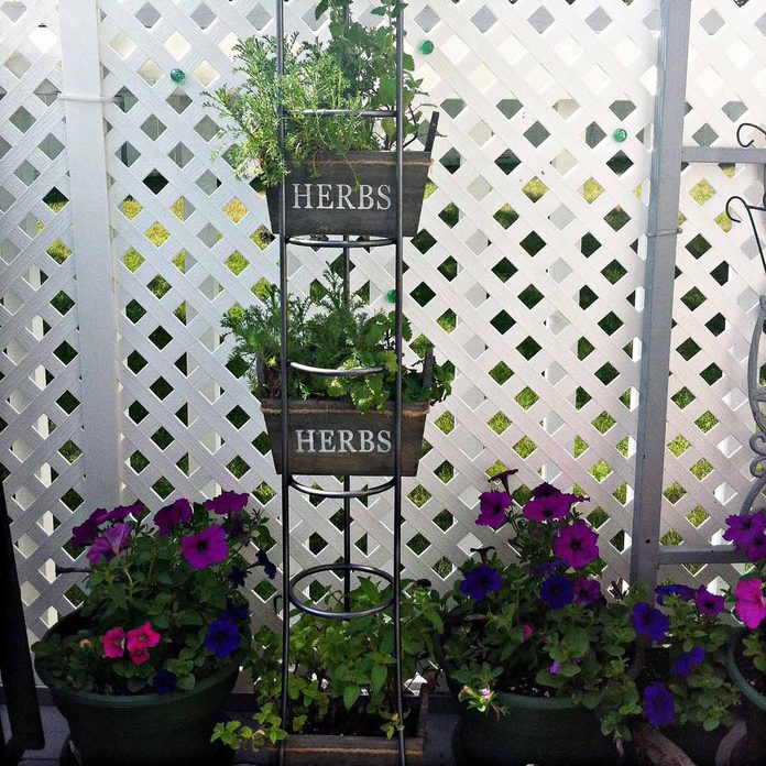 metal garden flower tower
