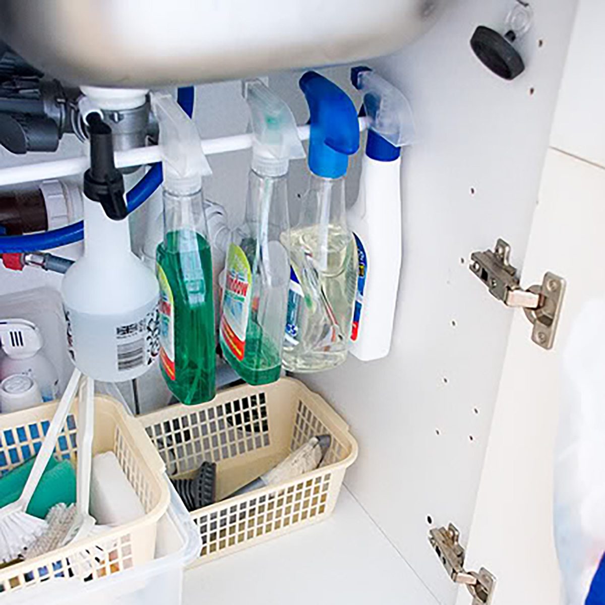 Tension Rod Kitchen Storage Hack