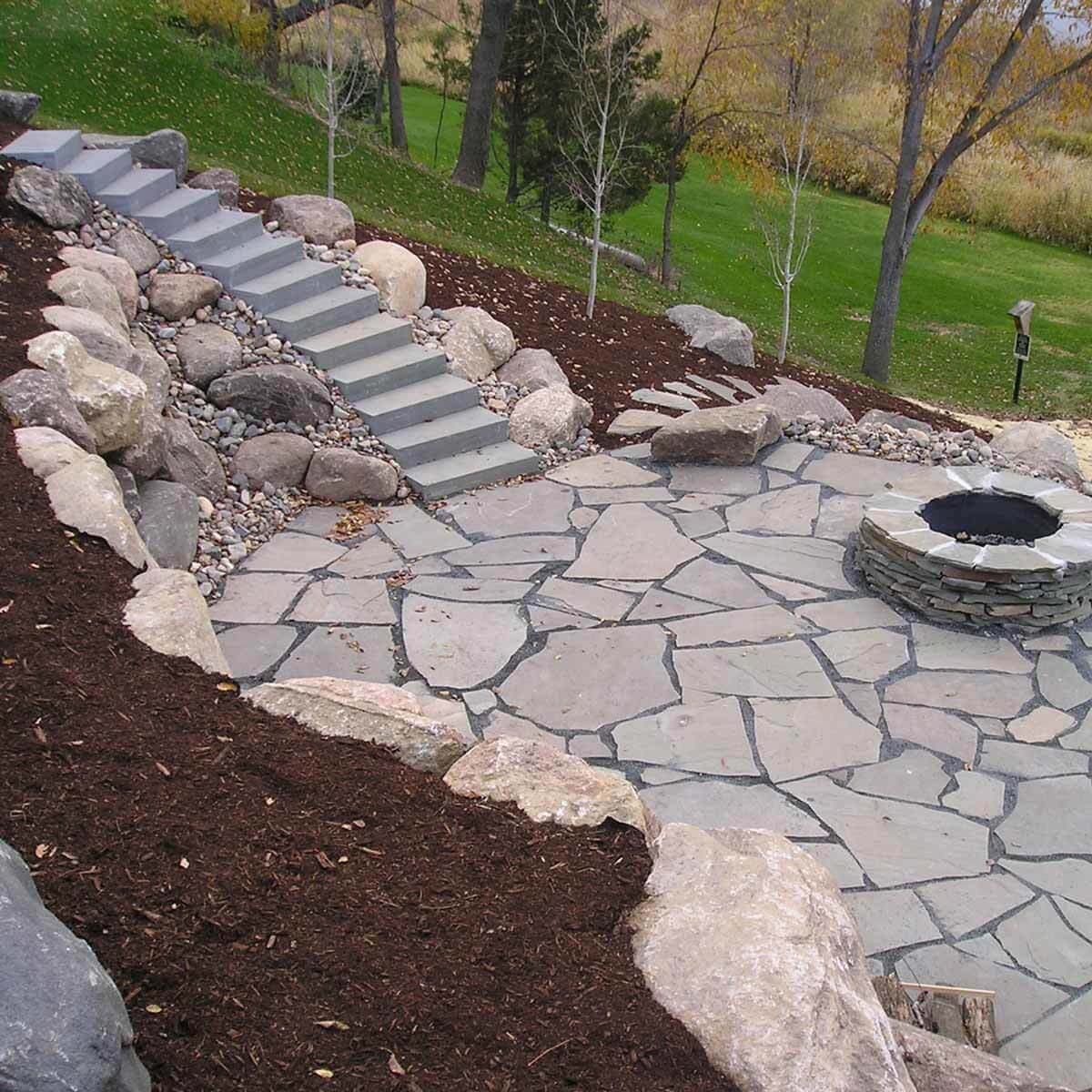 Patio with Retaining Wall backyard patio ideas