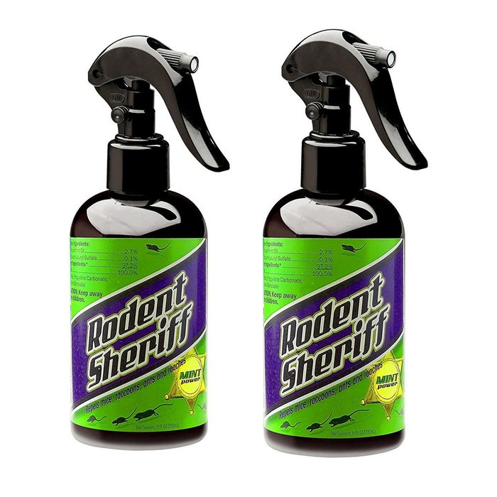 Two spray bottles labeled 