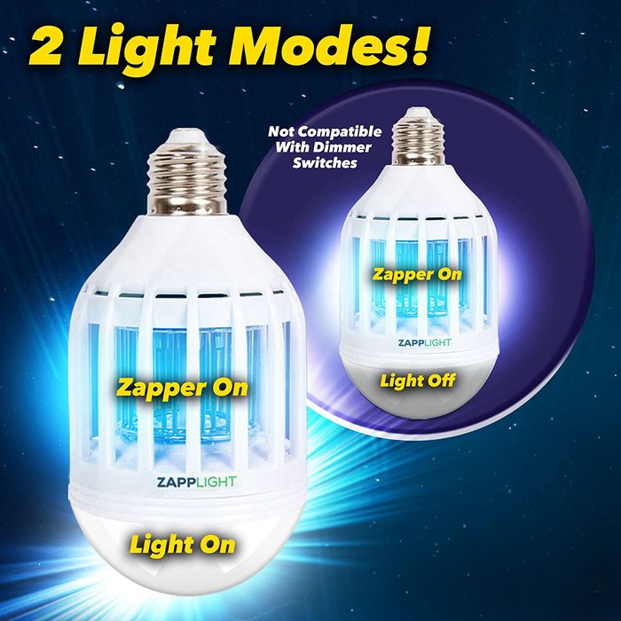 A light bulb showcases two modes: 