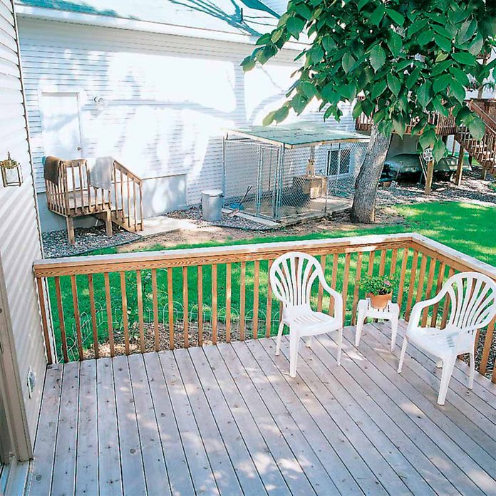 before privacy fence