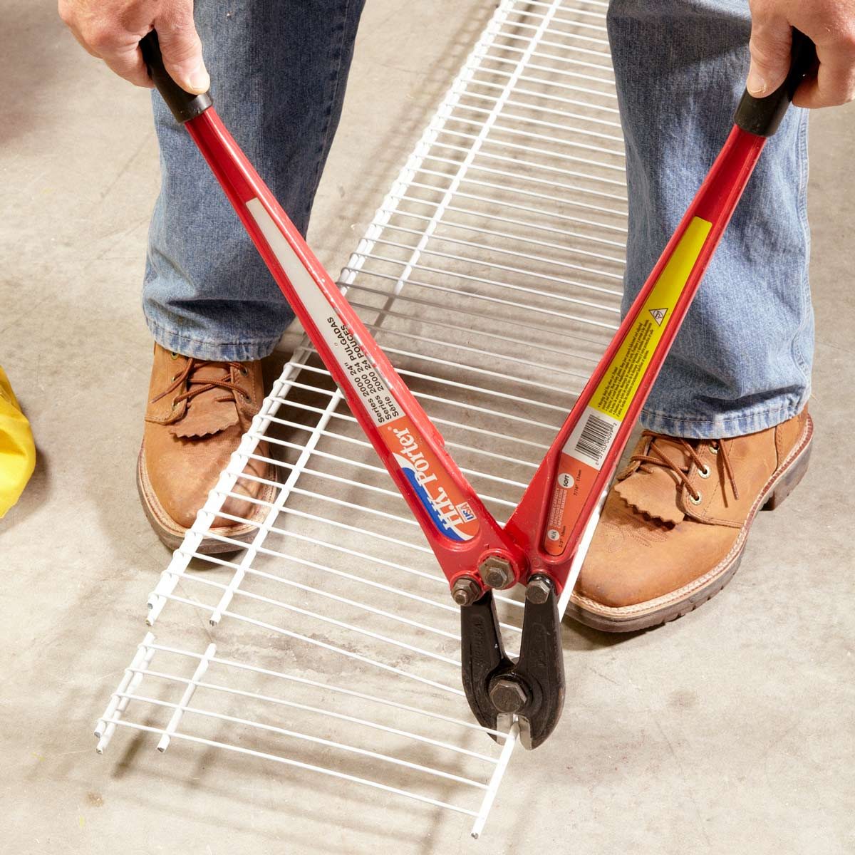 cut wire shelving to length