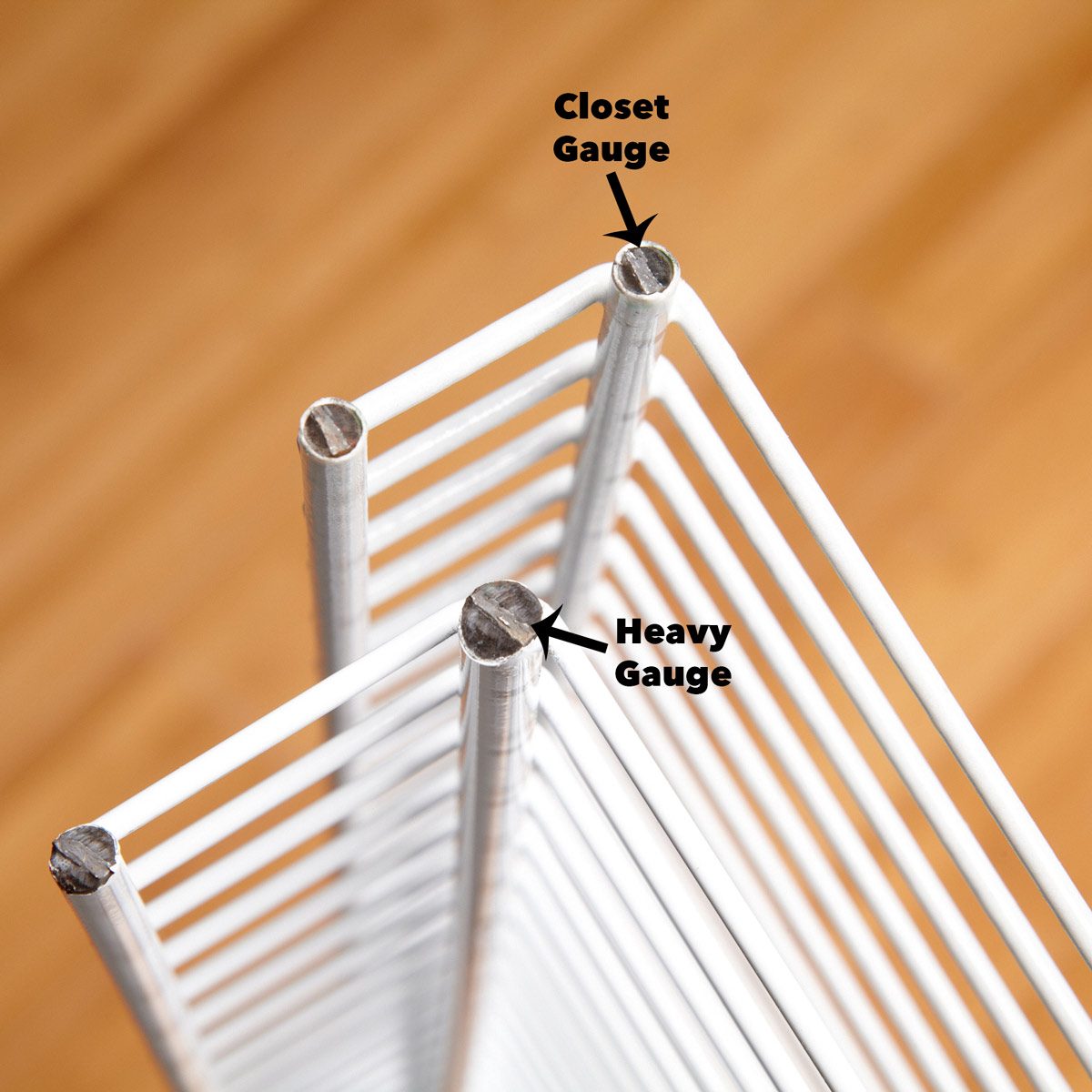 Closet gauge vs. heavy gauge wire shelves