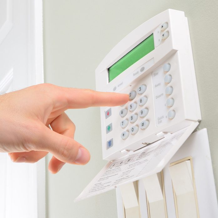 Screen home security controls fron view from windows.