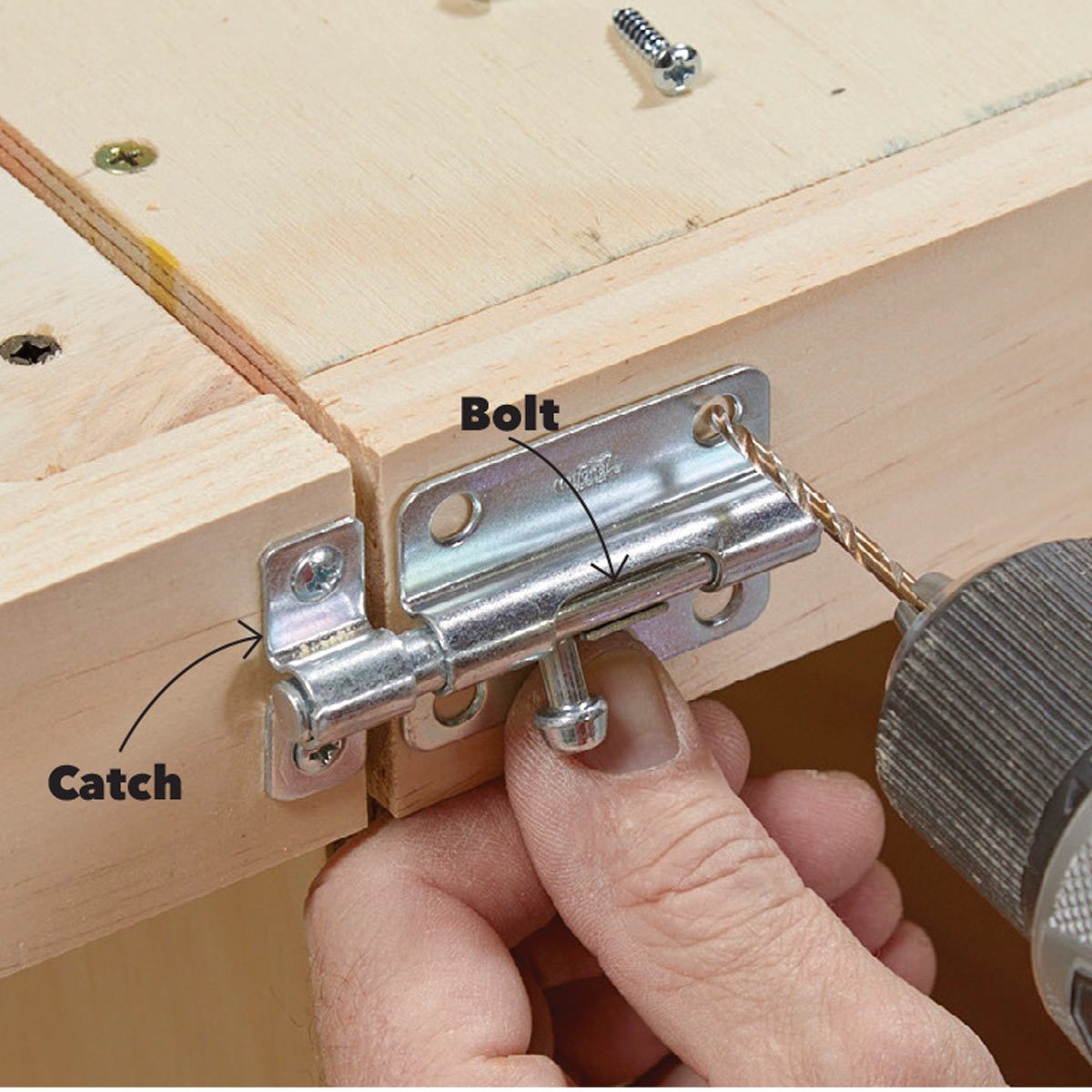 install the barrel bolts