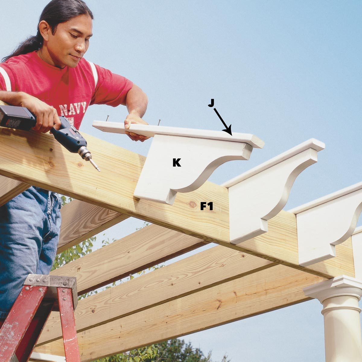 attach the rafter tails pergola 