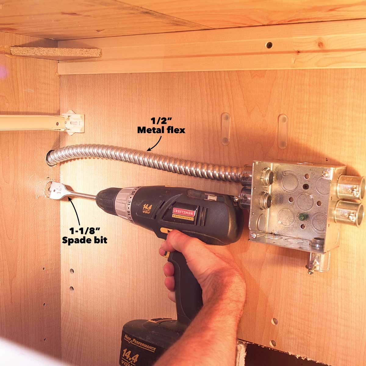 under light drill holes