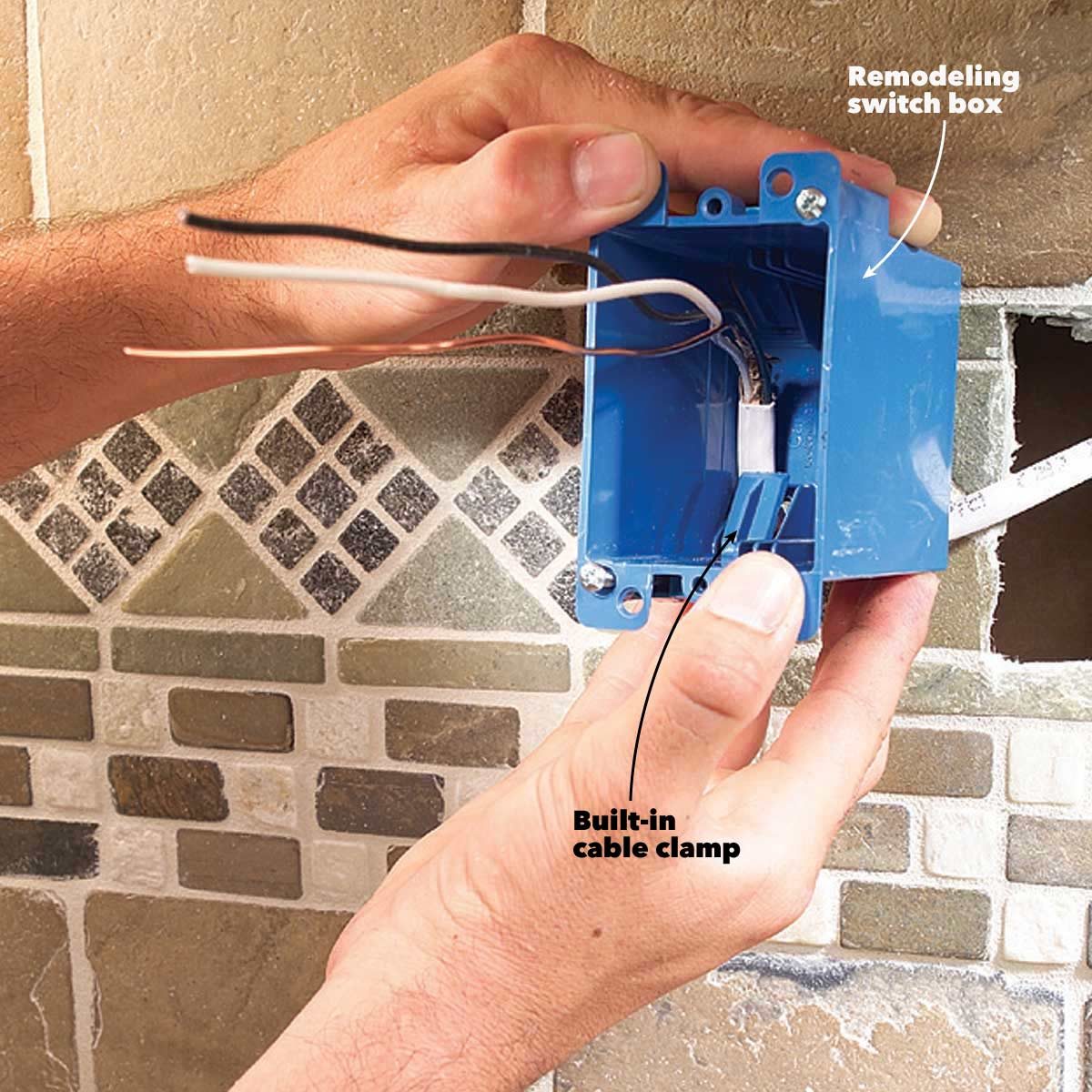 under cabinet lighting switch box