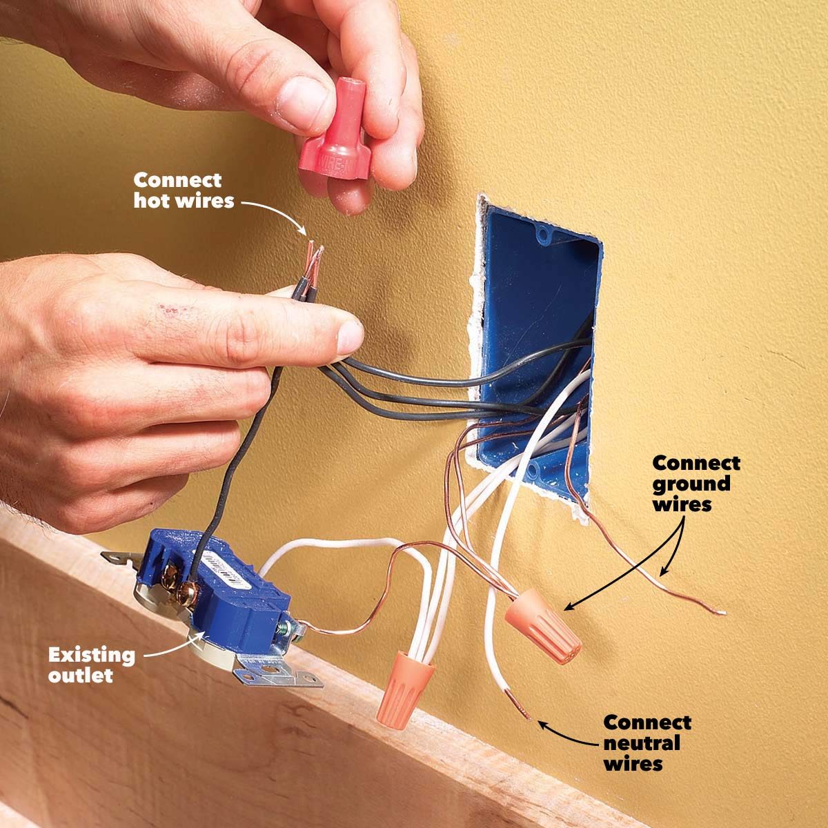 under cabinet lighting new wires
