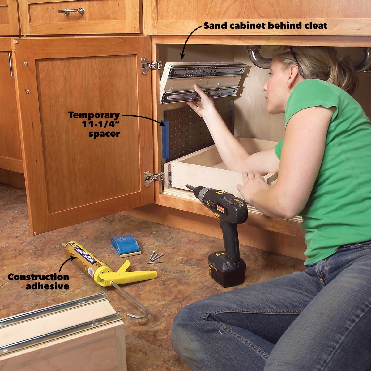 under sink storage