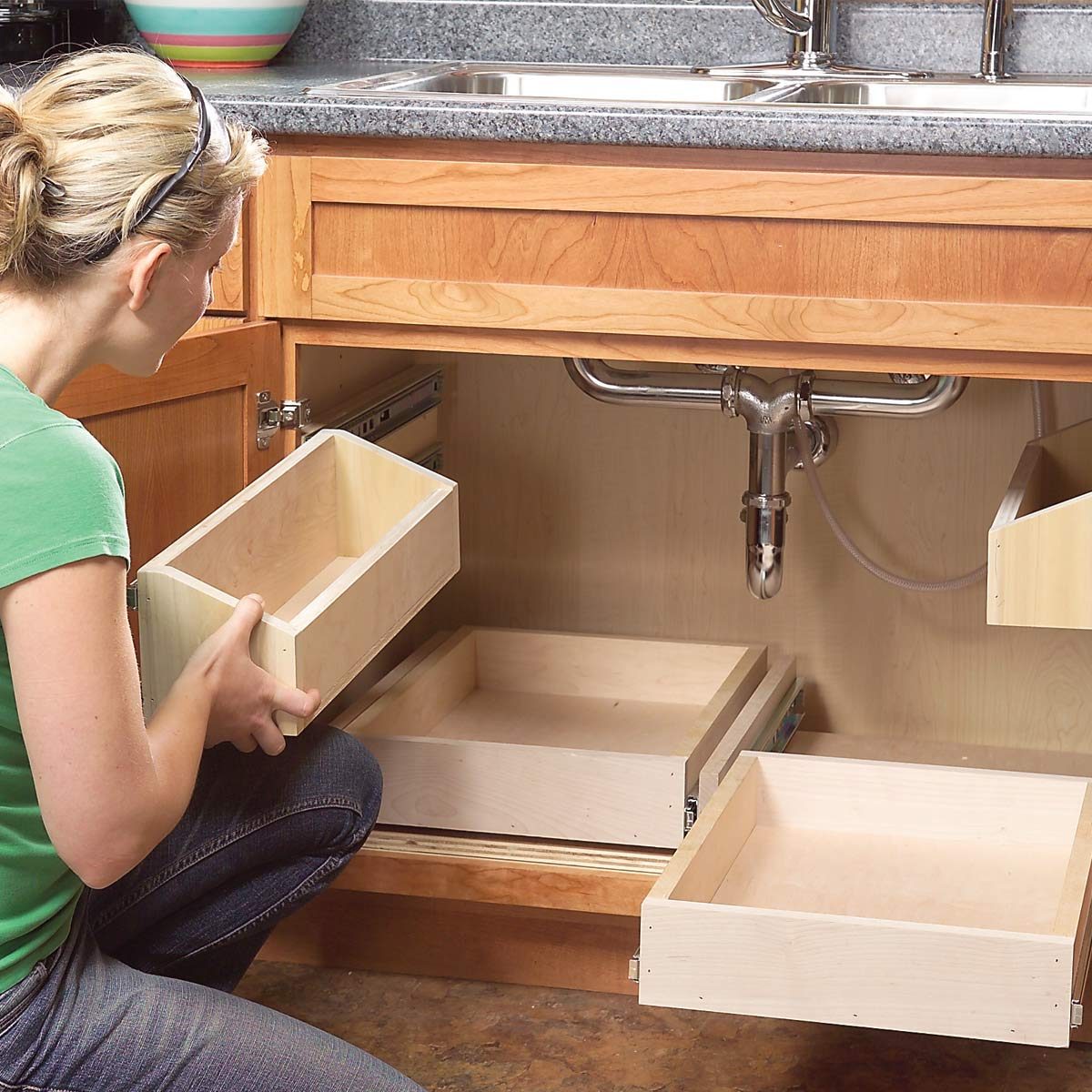 under sink storage