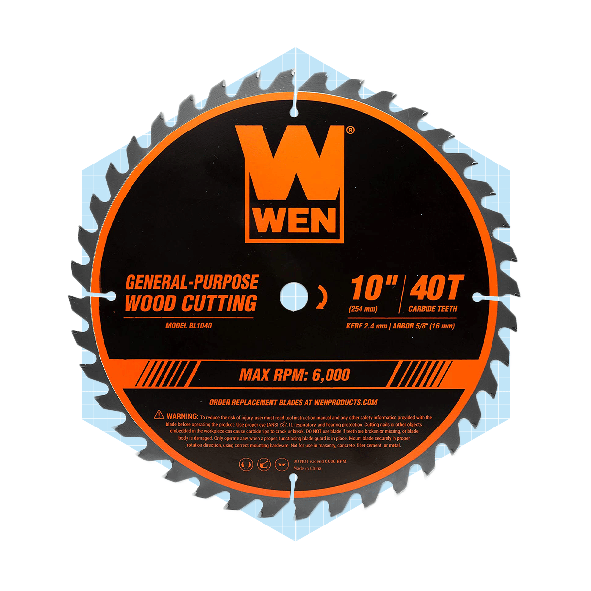 Wen 10 Inch 40 Tooth Carbide Tipped Professional Woodworking Saw Blade Ecomm Via Amazon.com