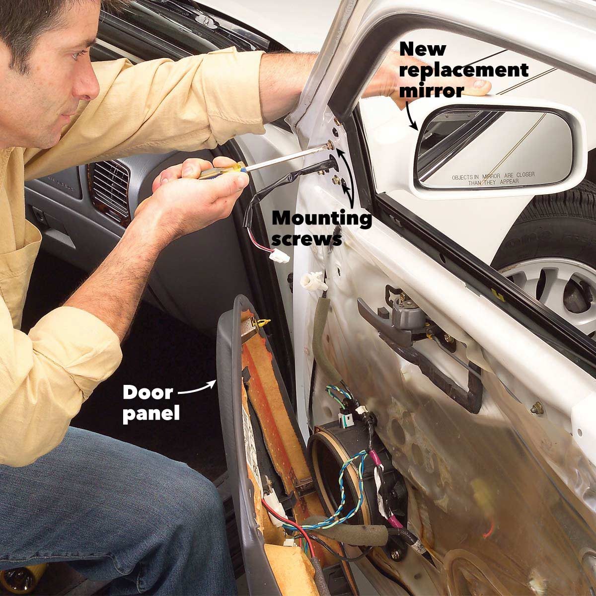 replace side mirror