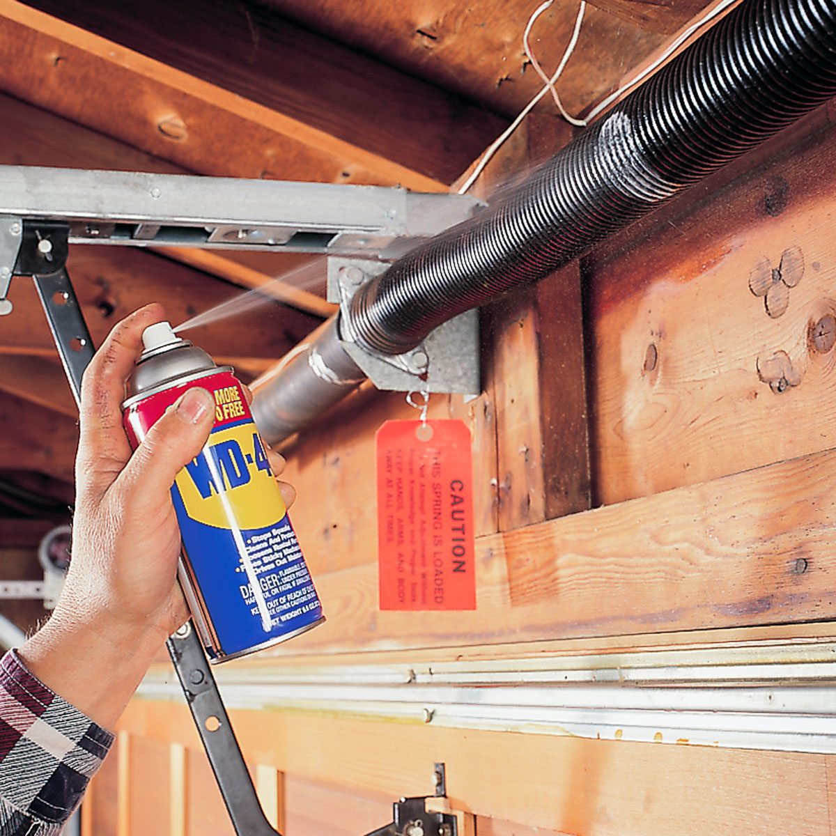 Lubricating the springs with WD 40