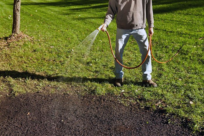Watering the ground