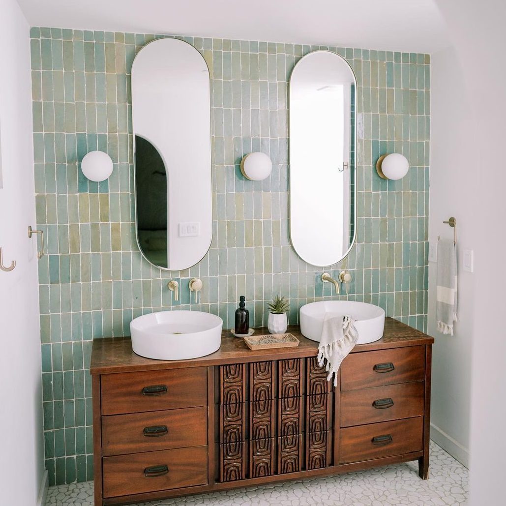 Green Tile bathroom