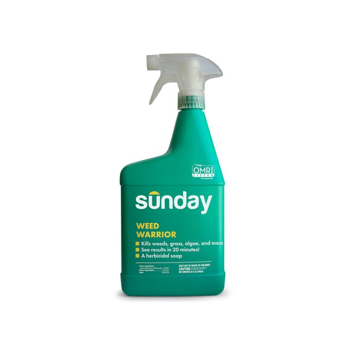 A green spray bottle labeled 