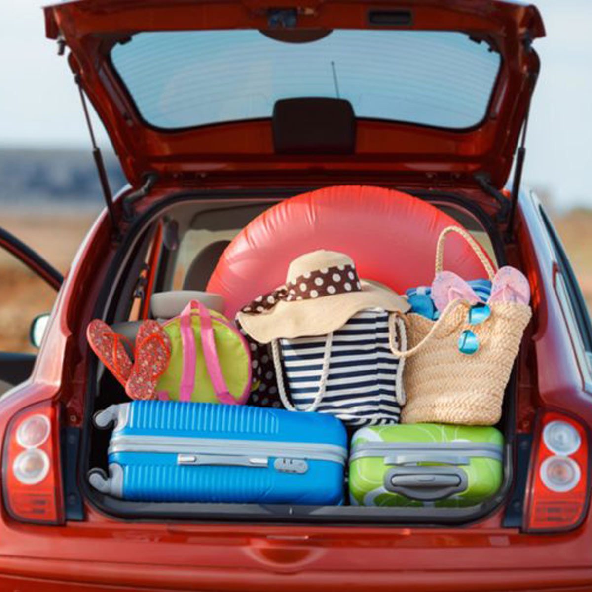 car trunk full