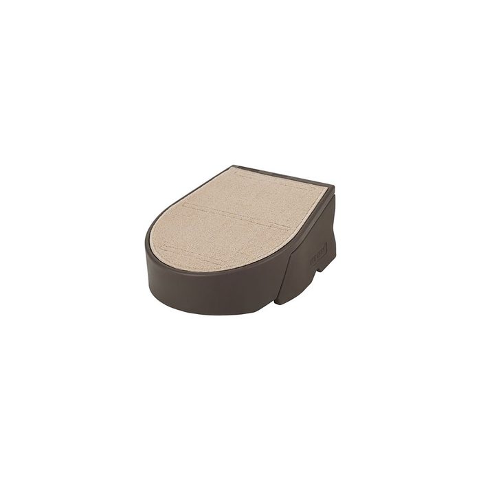 A rectangular pet step with a textured surface supports small animals in reaching higher surfaces, set against a plain white background.