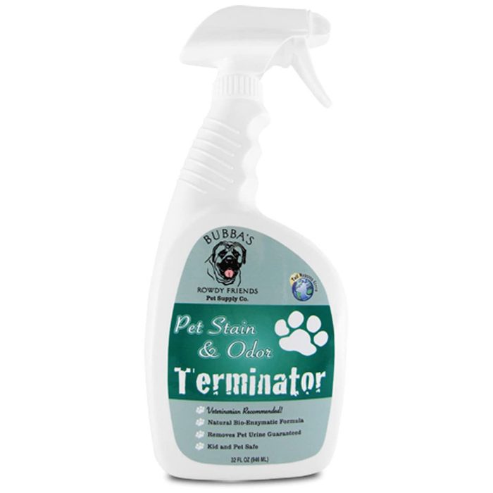 A spray bottle labeled 
