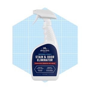 A spray bottle labeled 
