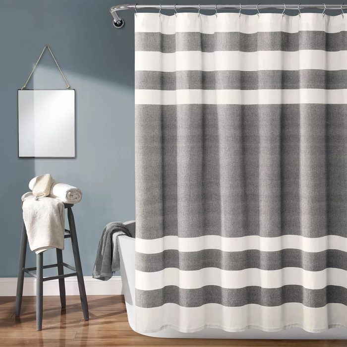 Cape Cod Stripe Yarn Dyed Cotton Shower Curtain   Lush Décor