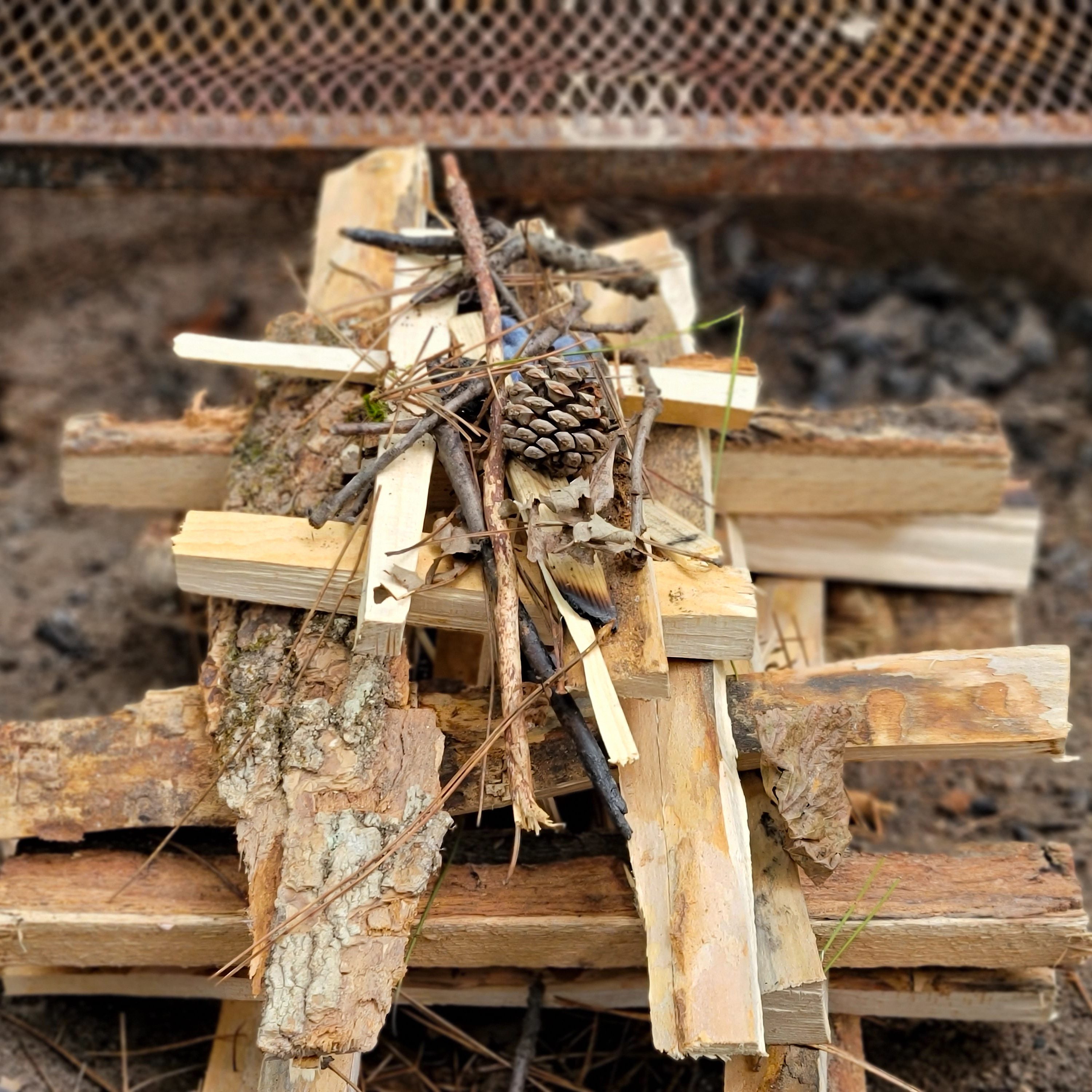 Campfire Log Cabin